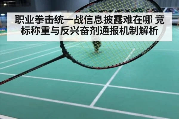 职业拳击统一战信息披露难在哪 竞标称重与反兴奋剂通报机制解析